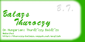 balazs thuroczy business card